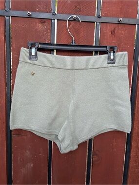 NWT Sandro Fadela Wool Knit shorts in Kaki size 40EU